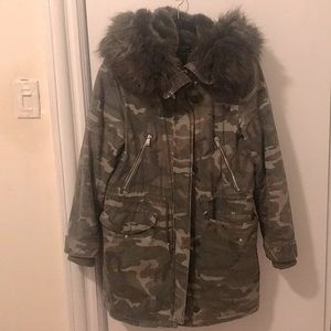 Zara Camouflage Jacket Coat